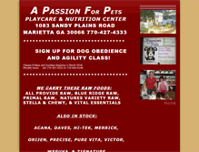 Tablet Screenshot of apassionforpetsplaycare.com